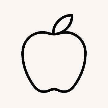 Apple icon, line art illustration | Free Icons - rawpixel