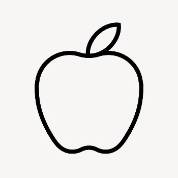 Apple icon, line art illustration | Free Icons - rawpixel