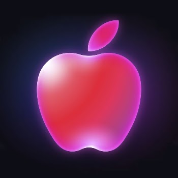 Apple icon, neon glow design | Free Icons - rawpixel