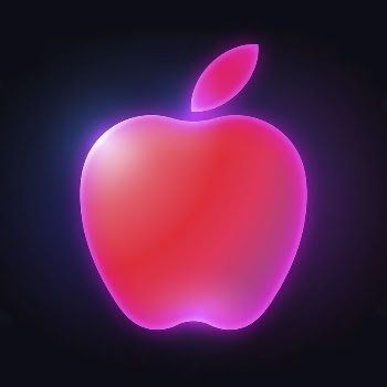 Apple icon, neon glow design | Free Icons - rawpixel
