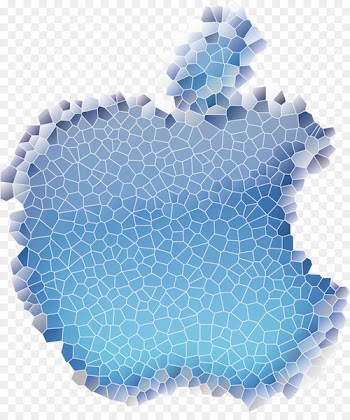 Apple Logo iOS - Vector painted mosaic Apple logo 
