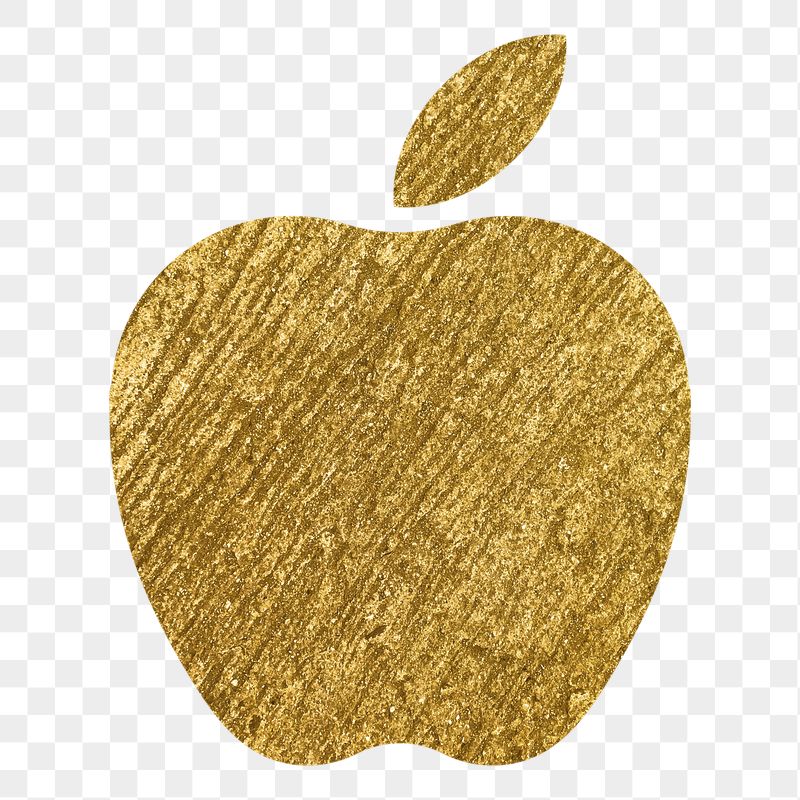 Apple png icon sticker, gold | Free Icons - rawpixel