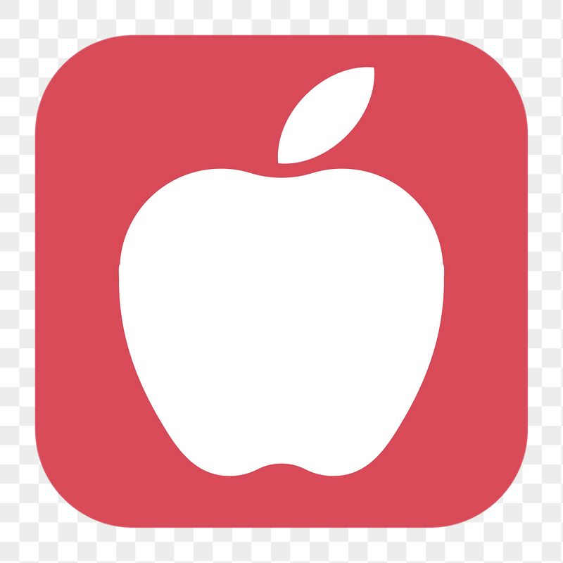 Apple png sticker, flat square | Free Icons - rawpixel