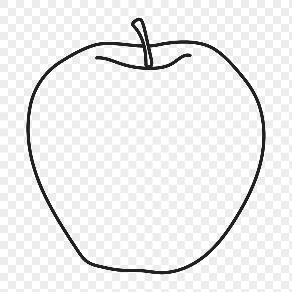 Apple png sticker, fruit doodle | Free PNG Illustration - rawpixel