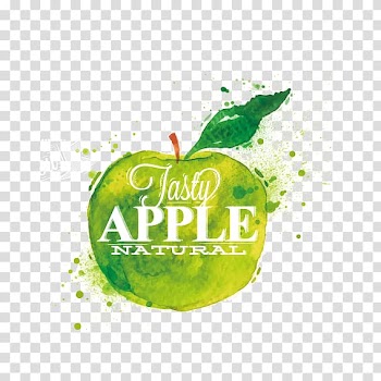 Apple Poster Watercolor painting Fruit, Green Apple Green transparent background PNG clipart
