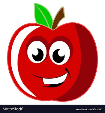 apple smiley cartoon face artwork