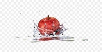 Apple splashing water picture material 