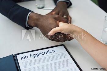 Application Form Hand Shake Agreement Concept