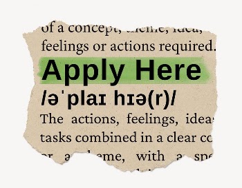 Apply here ripped dictionary, editable | Free PSD - rawpixel