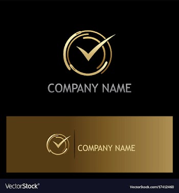  					Approve check mark gold logo vector image														