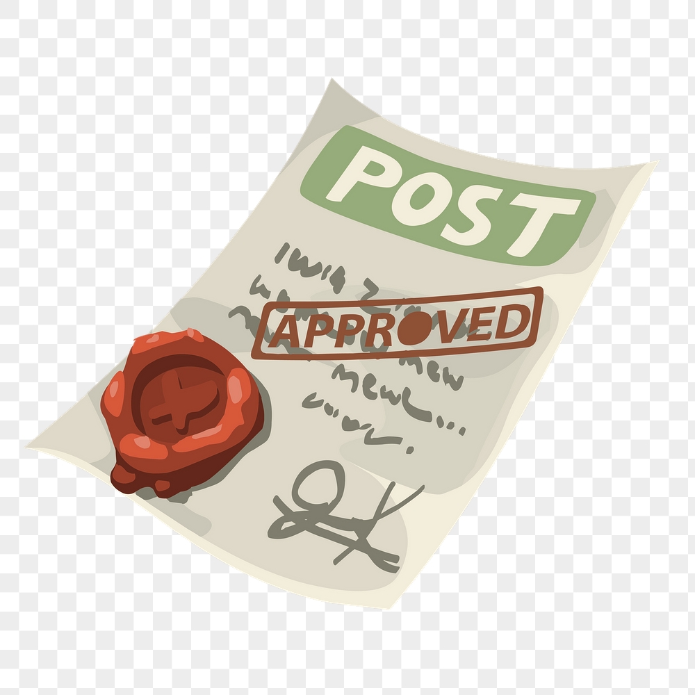 Approved letter png sticker, permit | Free PNG - rawpixel