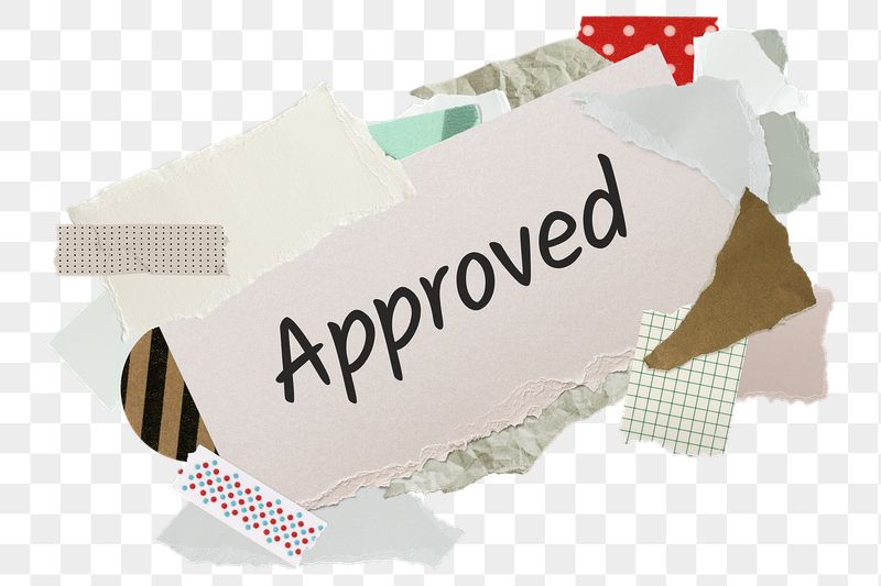 Approved png word sticker, aesthetic | Free PNG - rawpixel