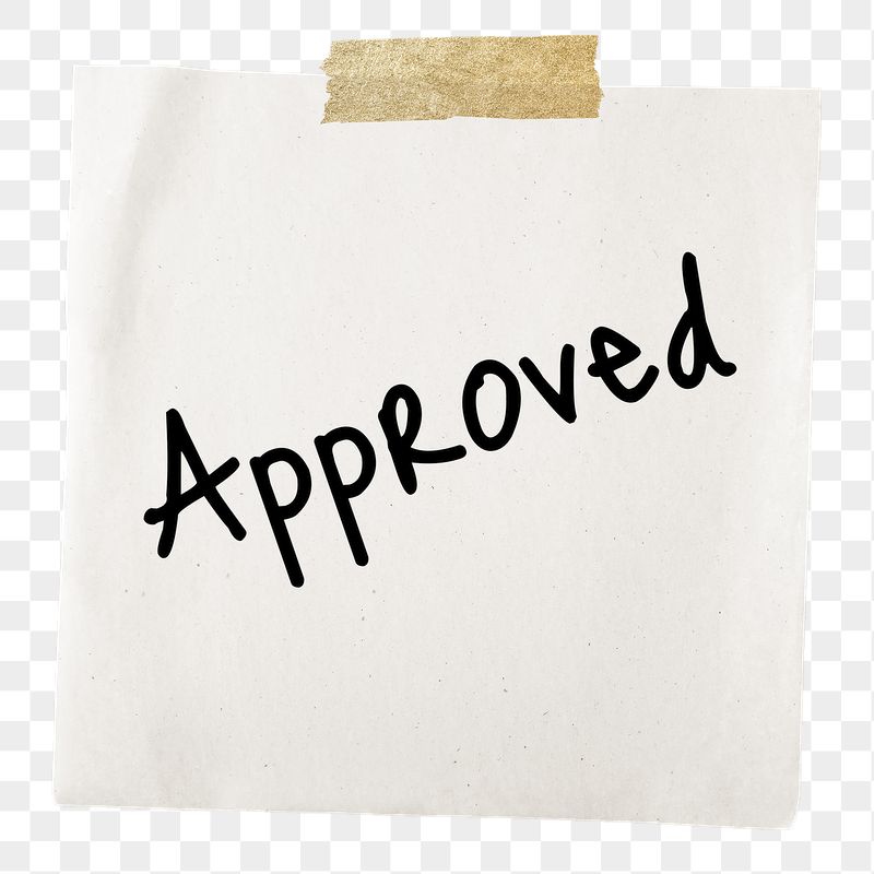 Approved png word, torn paper | Free PNG - rawpixel