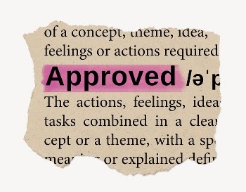 Approved ripped dictionary, editable word | Free PSD - rawpixel