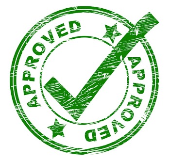  Approved Stamp Indicates All Right And O.K. 