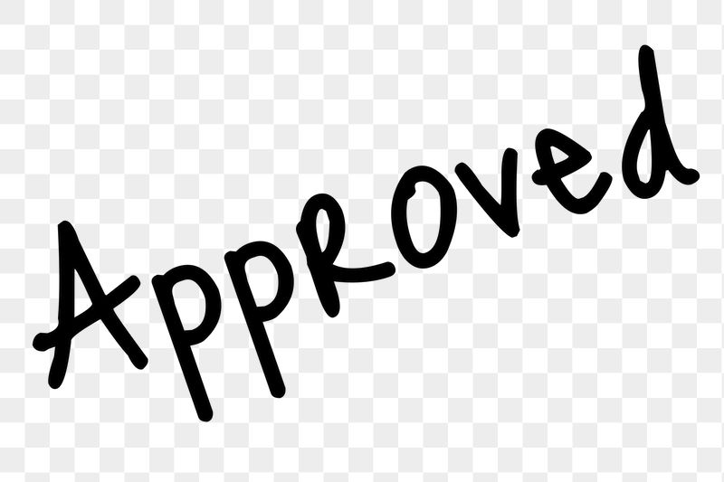 Approved word png, simple typography | Free PNG - rawpixel