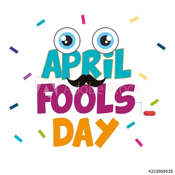 april fools day card with happy face
