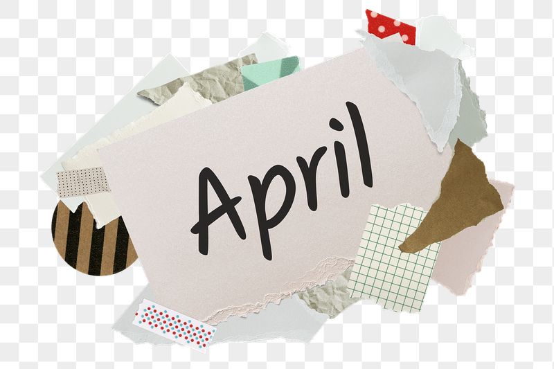 April png word sticker, aesthetic | Free PNG - rawpixel