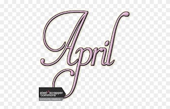 April Word Art - Digital Scrapbooking