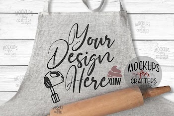 Apron Mock-Up - grey apron