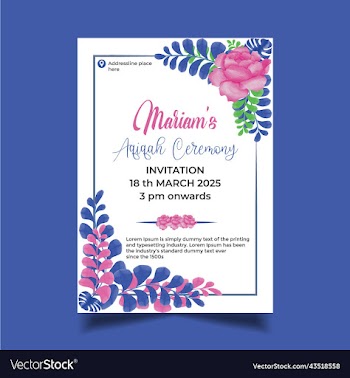 aqika invitation card design template