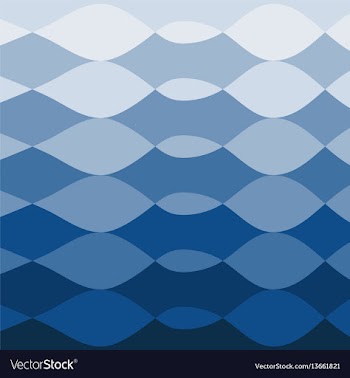 Aqua blue abstract background smooth wavy shapes vector image
