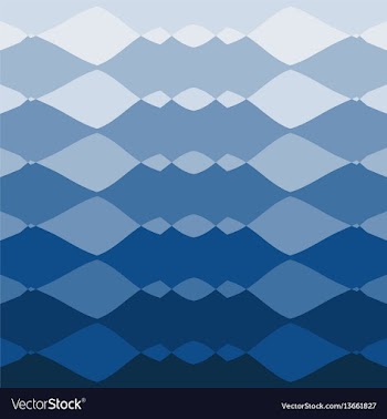Aqua blue abstract background smooth wavy shapes vector image