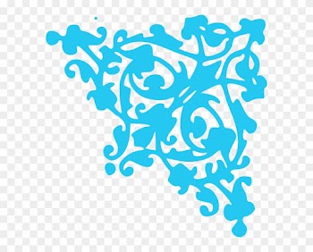 Aqua Blue Wedding Borders