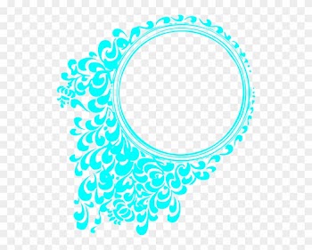 Aqua Circle Template Clip Art At Clker - Circle Border Design Png