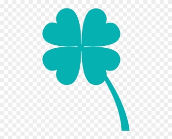 Aqua Color Flower Svg Clip Arts 426 X 596 Px - Four Leaf Clover Cross Stitch Pattern Free