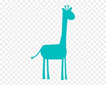 Aqua Giraffe Profile Clip Art At Clker - Girl Pink Giraffe Clip Art