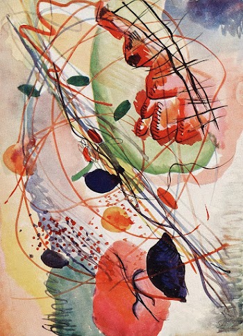 Aquarell print in high resolution by Wassily Kandinsky (1866&ndash;1944). Original from The Beinecke Rare Book & Manuscript Library. Digitally enhanced by rawpixel.