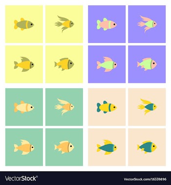 Aquarium fish set vector image