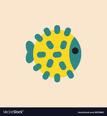 Aquarium fish silhouette colorful cartoon flat vector image