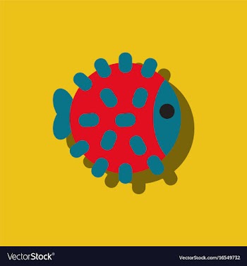 Aquarium fish silhouette colorful cartoon flat vector image