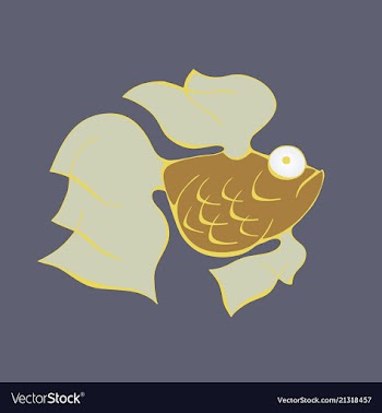 Aquarium fish silhouette colorful cartoon flat vector image