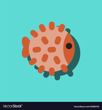 Aquarium fish silhouette fish sticker vector image