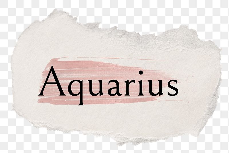 Aquarius png ripped paper word | Free PNG - rawpixel