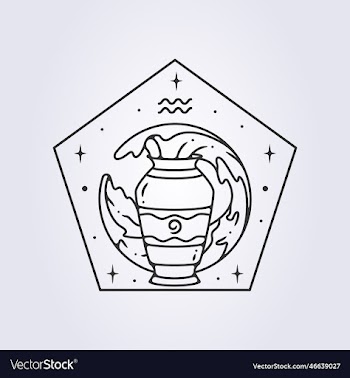 aquarius zodiac astrology horoscope line art