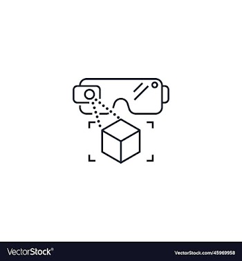 ar projection creative icon from augmented