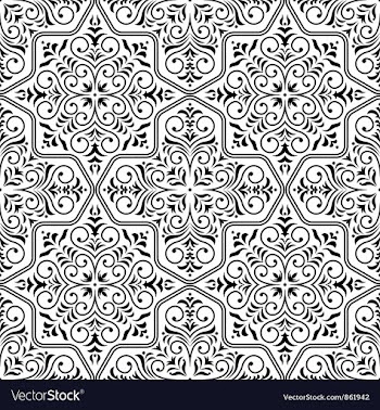 Arabesque seamless pattern vector image