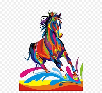 Arabian horse American Paint Horse Throw pillow Painting Equestrianism - The color of horses 