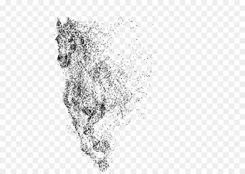 Arabian horse Horse gait Illustration - Abstract creative dynamic particle image 