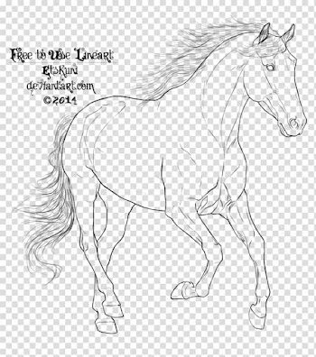Arabian horse Mustang Line art Pony Drawing, galloping horse transparent background PNG clipart