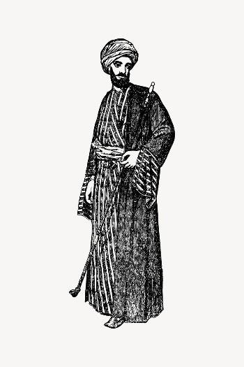 Arabian man collage element, drawing | Free Vector Illustration - rawpixel