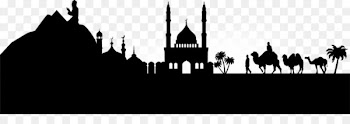 Arabian Peninsula Arabic Mosque Islam - Eid UL black simplified Hill Church 
