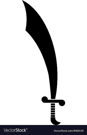 Arabian sword vector image