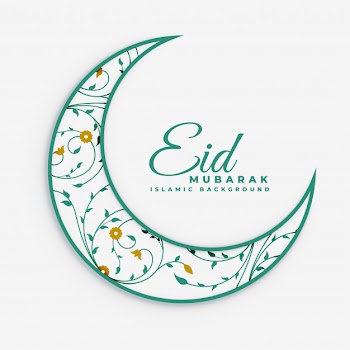 Arabic floral pattern eid mubarak background