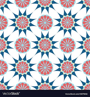 Arabic ornament geometric floral pattern textile vector image