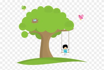 Arbre,tubes,png - Girl Swinging From Tree Vector